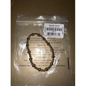 BaubleBar Gold Beaded Stretch Bracelet